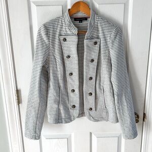 Women's Gray Striped Jacket